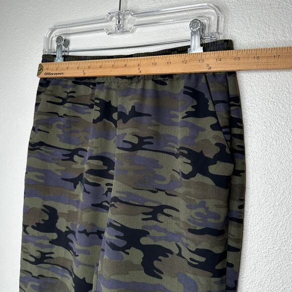 Sanctuary Green Black Blue Camo Print Cinch Waist Banded Joggger S - Picture 9 of 11